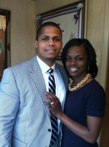 NEWLY WEDS --- Sean Williams, who married Christine Cane less than two years ago, has been her grandest supporter on her campaign trail. 