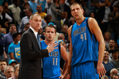 SOUTHWEST SUCCESS --- Dallas Mavericks coach Carlisle’s most memorable campaign as an NBA coach came four years ago when he led Dirk Nowitzki and the Mavs to their first world championship in franchise history, a six-game upset of the Miami Heat in their best-of-7 NBA Finals series. That year, three teams from the NBA’s Southwest Division (Dallas, San Antonio, and Memphis) had clinched playoff berths. This year, however, each of the division’s five teams have advanced to the postseason, a feat that was effectively decided on the regular season’s final day when the New Orleans Pelicans clinched a berth with a 108-103 win against the Spurs. (Joe Murphy/Getty Images Photo) 