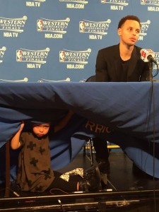 If, by chance, these reporters are routinely faced with stiff deadlines as they harshly suggested after Tuesday game, surely they shouldn't pin blame on Curry, much less blame the presence of his daughter who, to her credit, brought humor and life to what essentially was a boring, dead postgame news conference.
